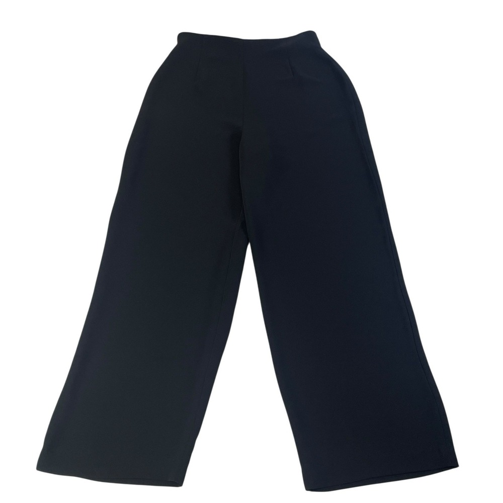 Jones New York Evening Wide Leg Pants‎ Womens 12 Black High Rise Formal 90's